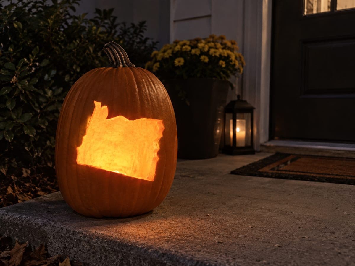 Oregon State Silhouette Pumpkin