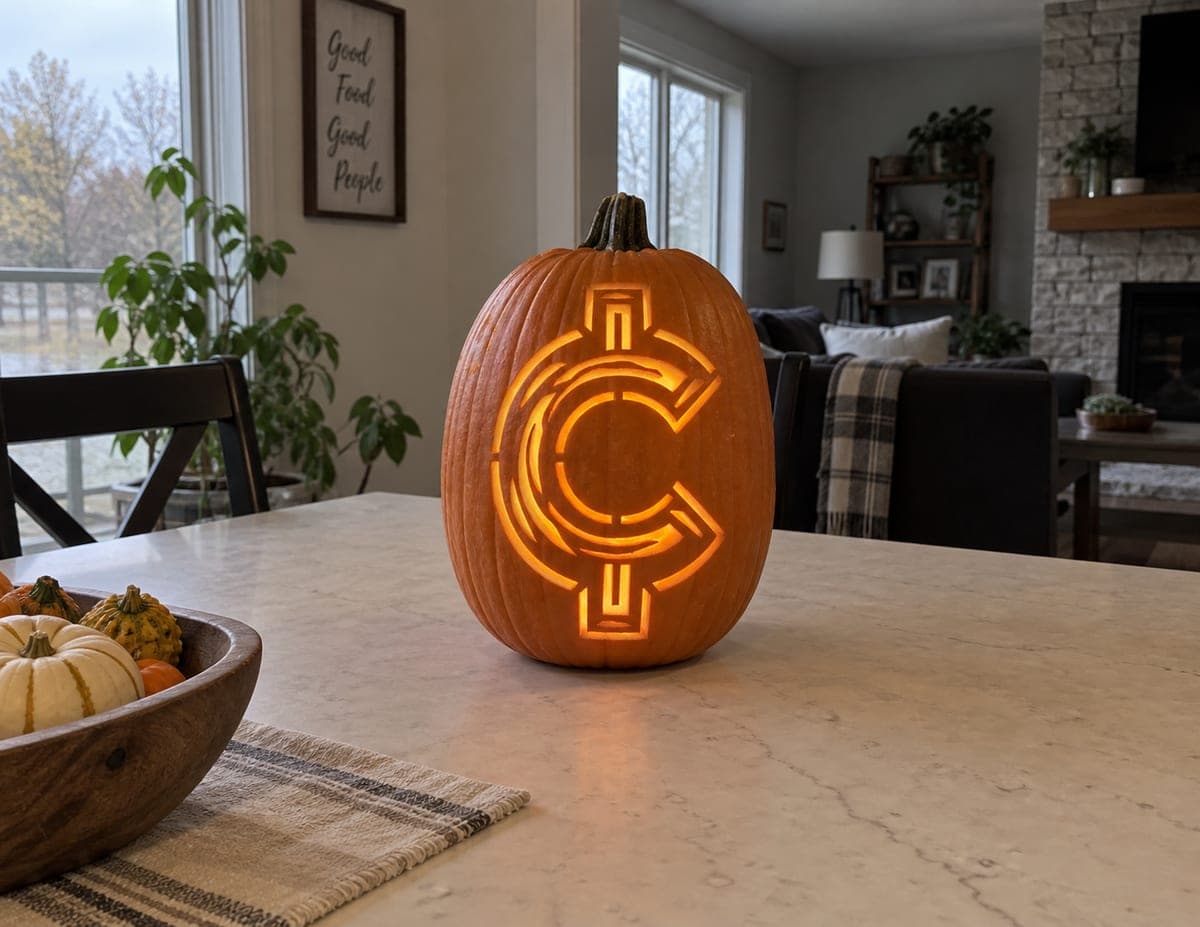 Outlined Cent Symbol Pumpkin