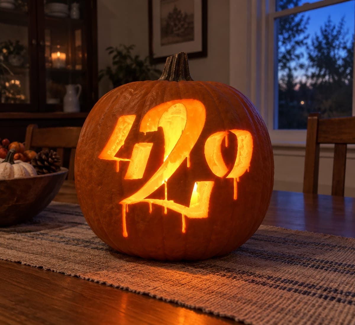 Overlapping 420 Number Pumpkin