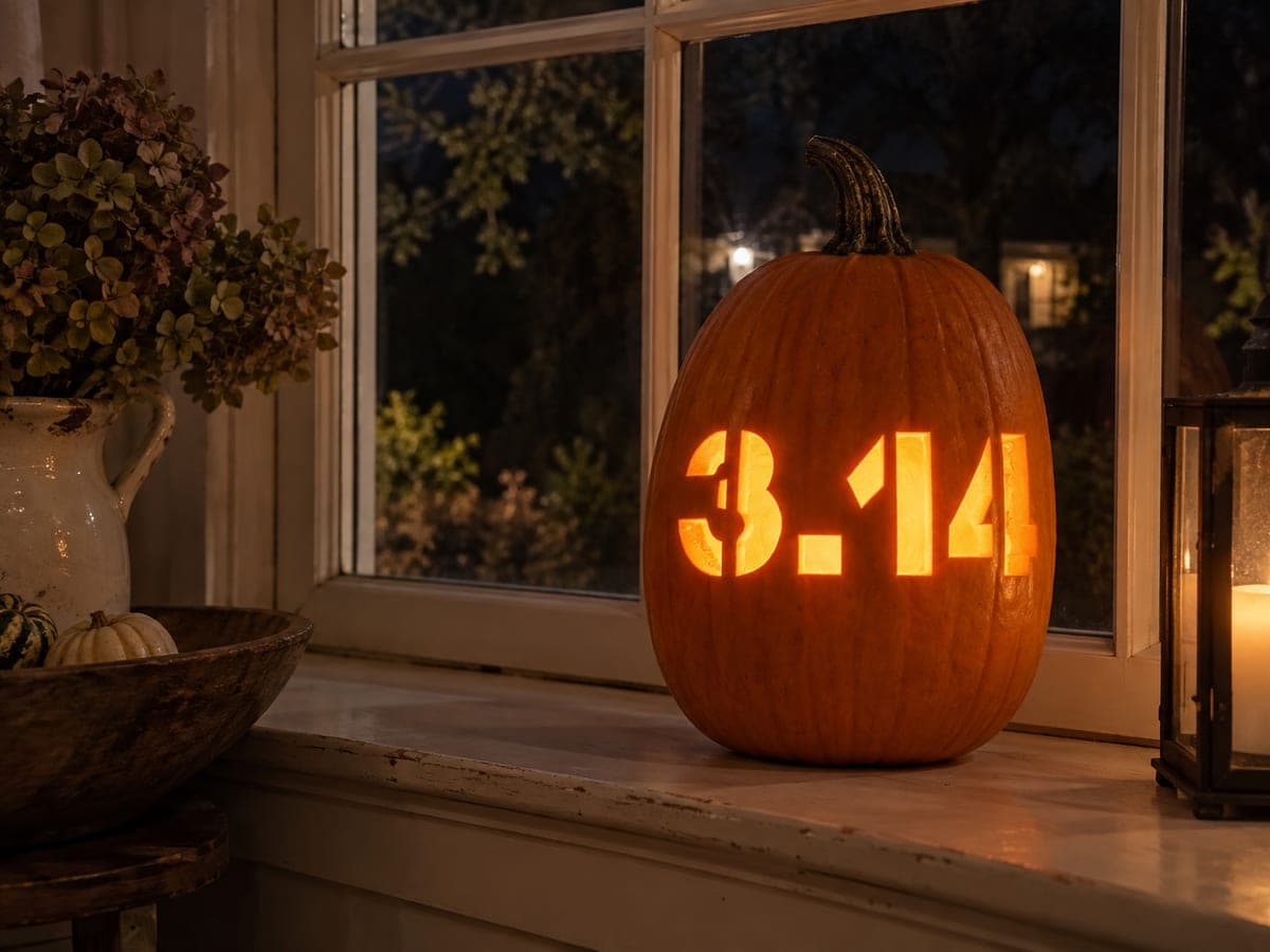 Pi Day 3.14 Number Pumpkin