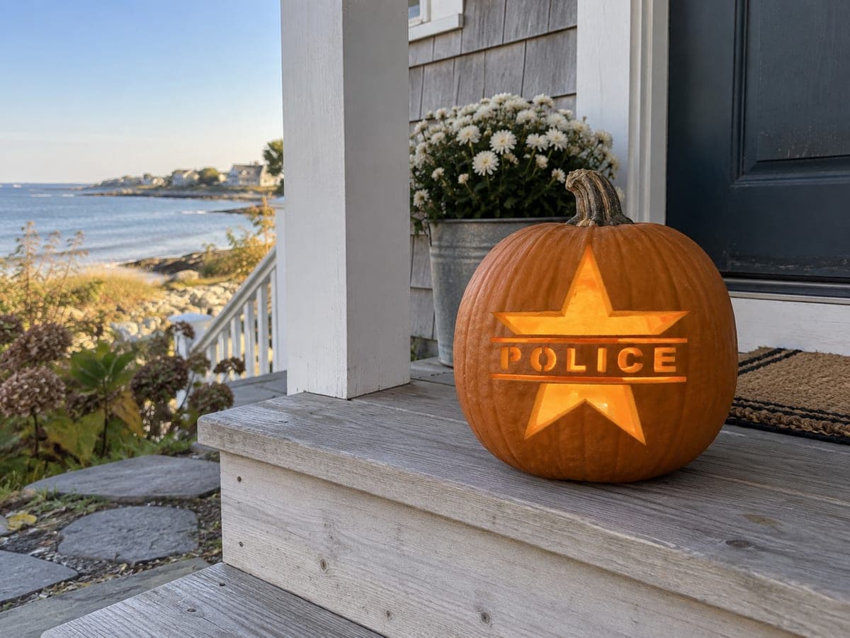 Police Star Badge Pumpkin