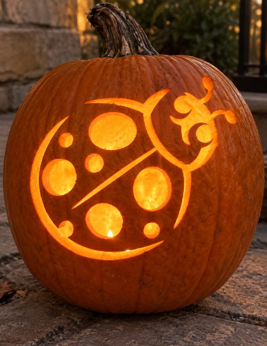 Round Spotted Ladybug Pumpkin