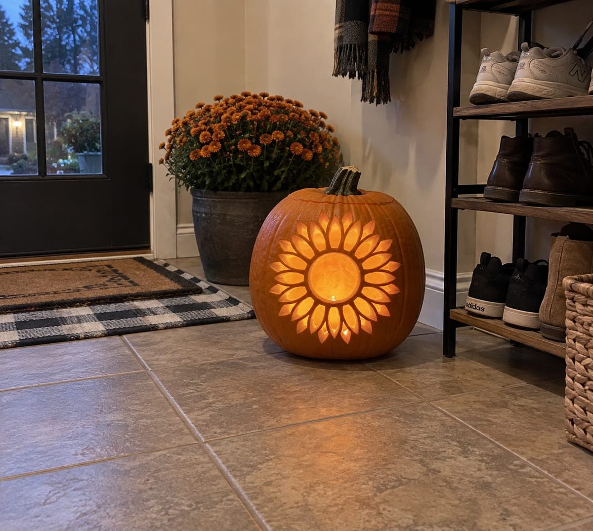 Round Sunflower Blossom Pumpkin