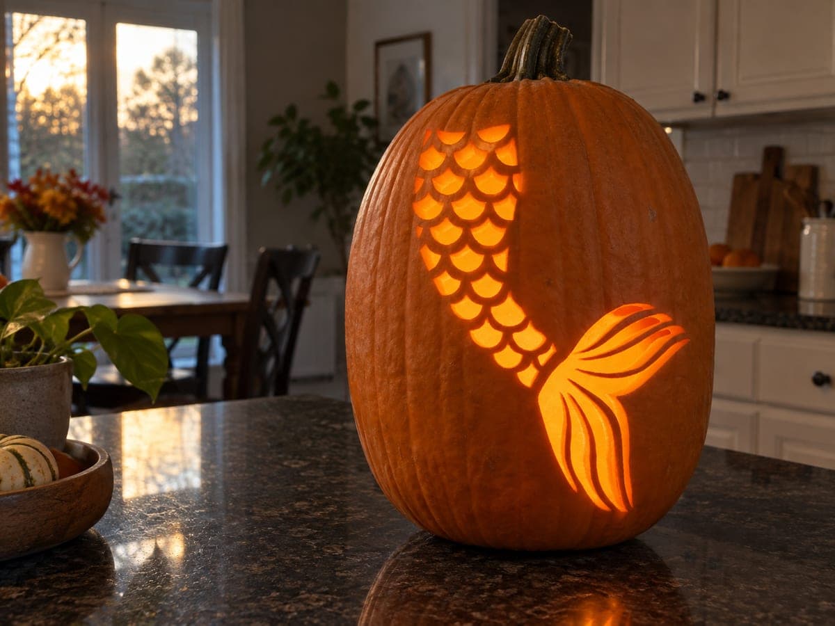 Scaled Mermaid Tail Pumpkin