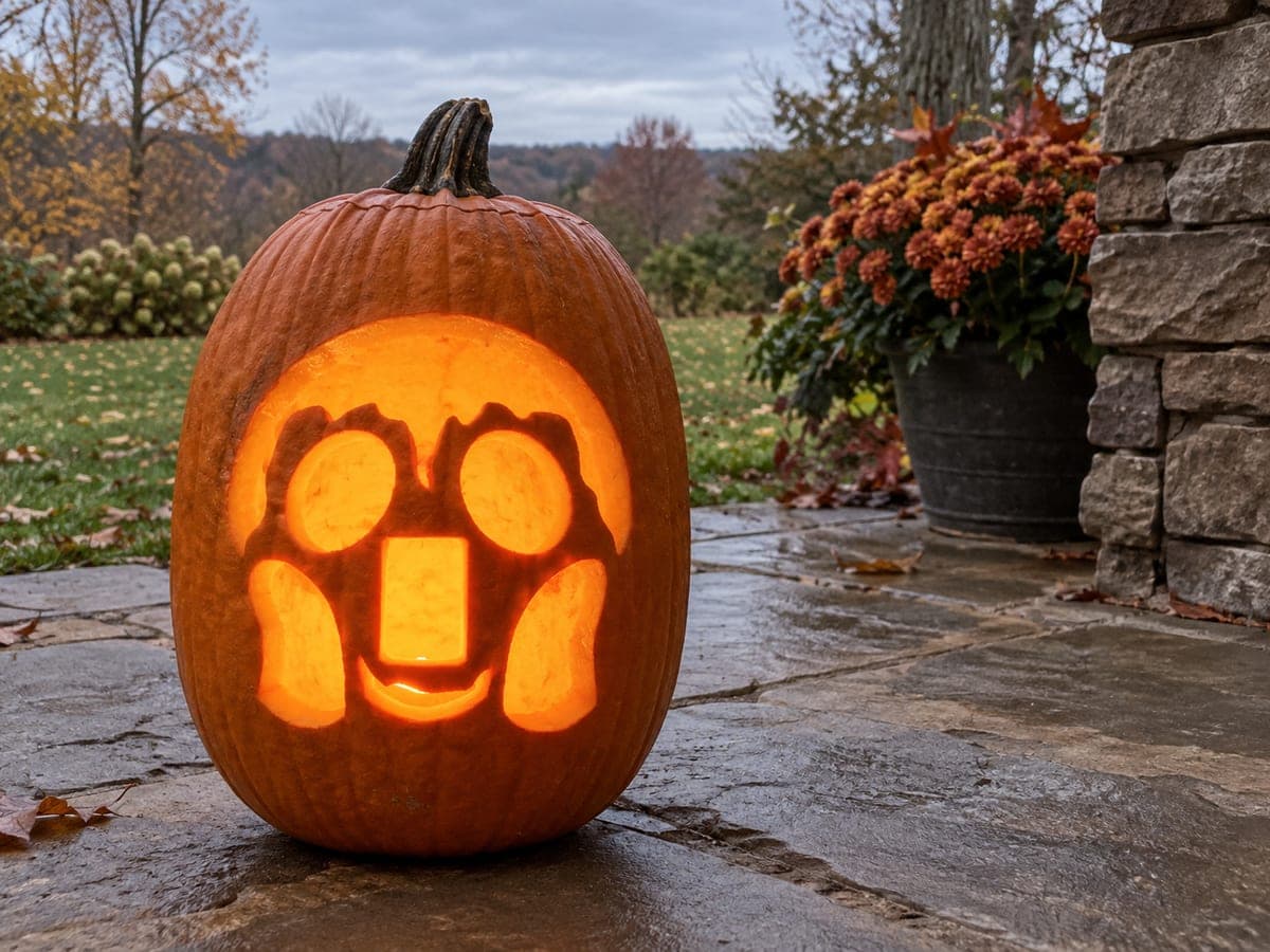Screaming Face With Hands Pumpkin