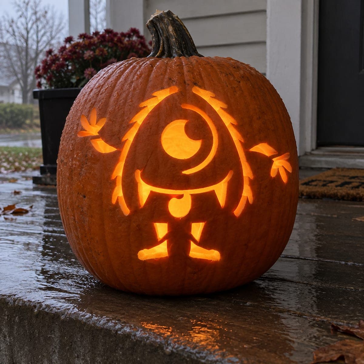 Shaggy Cyclops With Tiny Feet Pumpkin