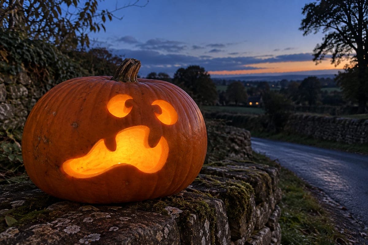 Silly Crooked-Mouth Jack-O-Lantern Pumpkin