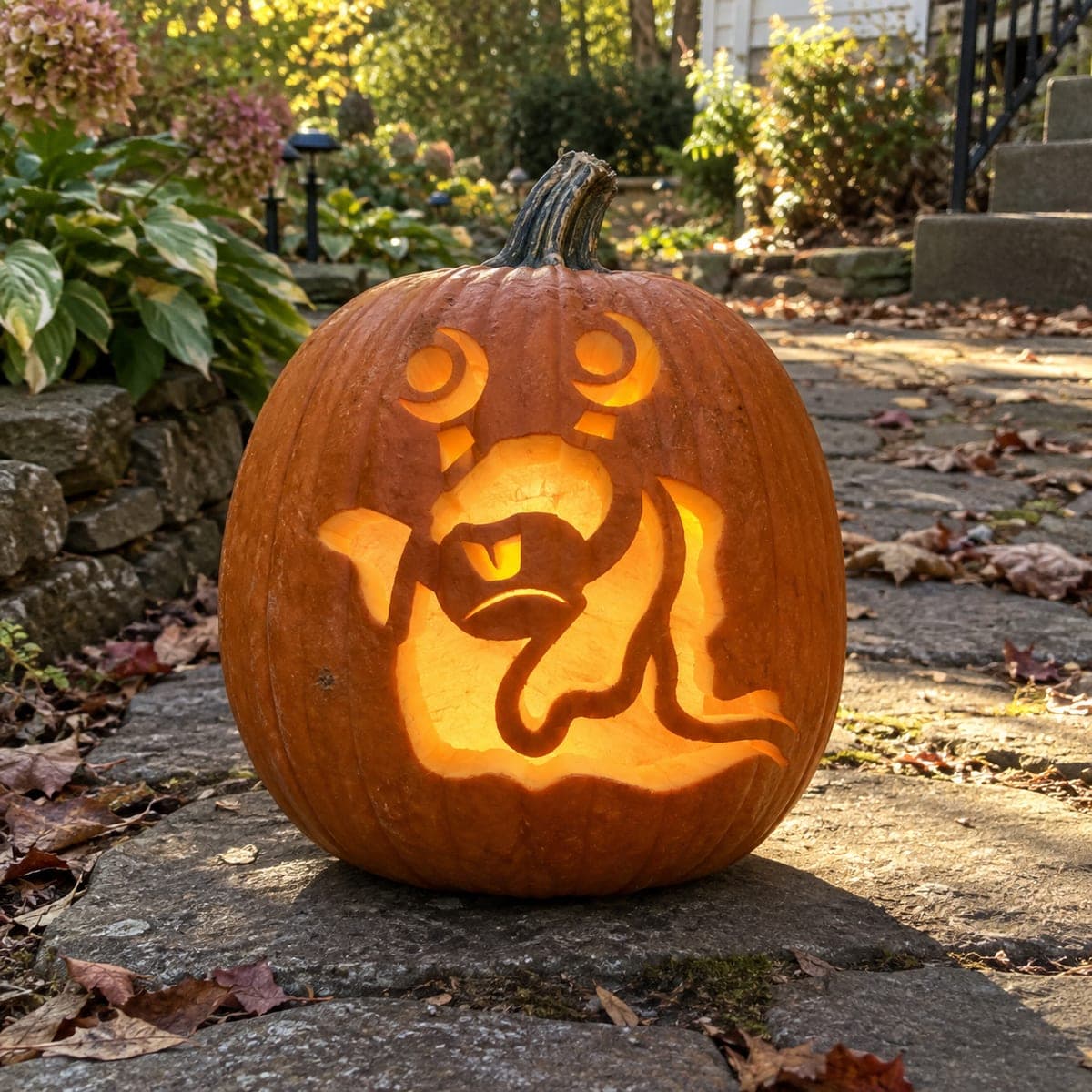 Silly Tongue-Out Blob Monster Pumpkin