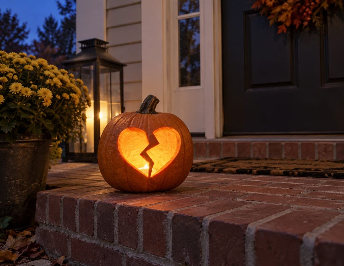 Simple Broken Heart Pumpkin