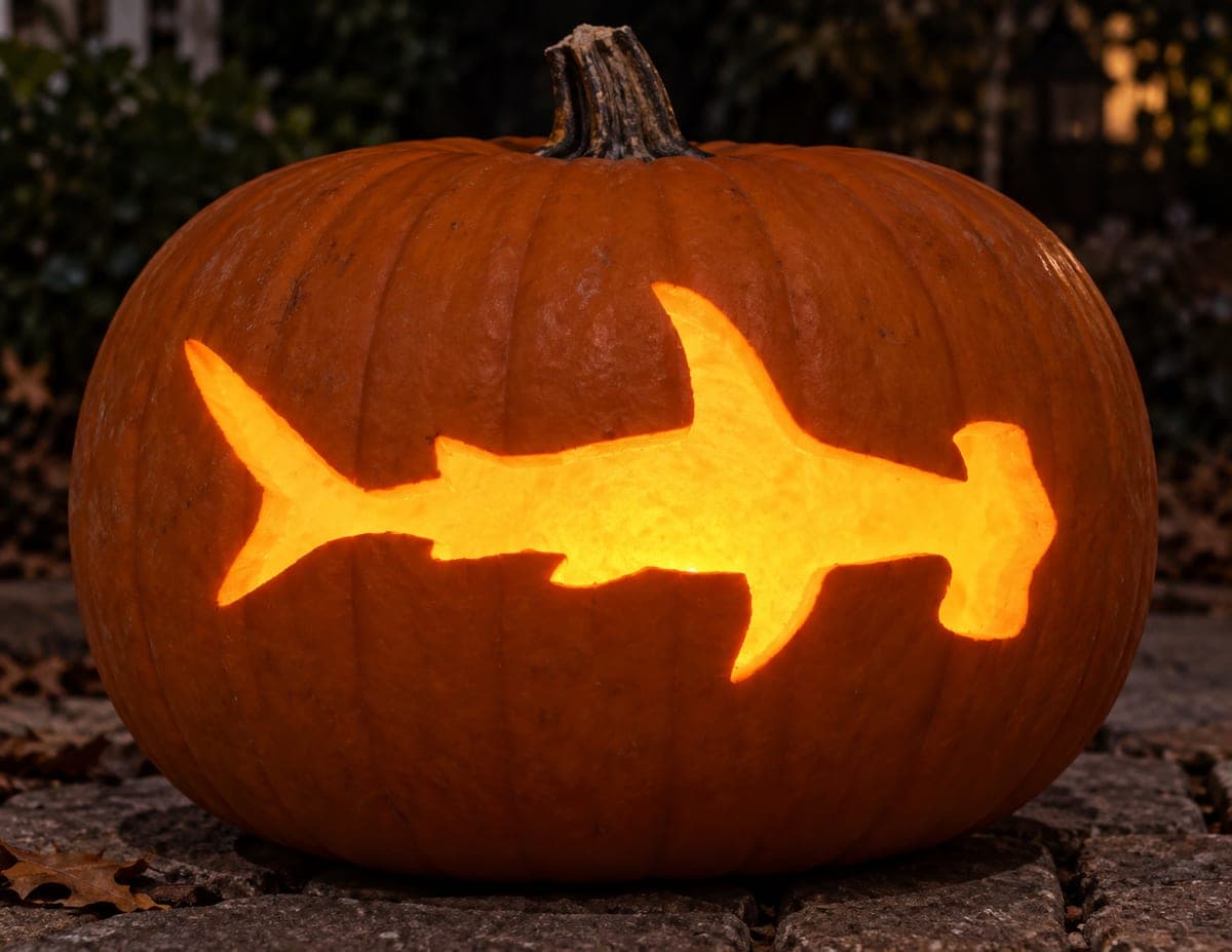 Simple Hammerhead Shark Pumpkin