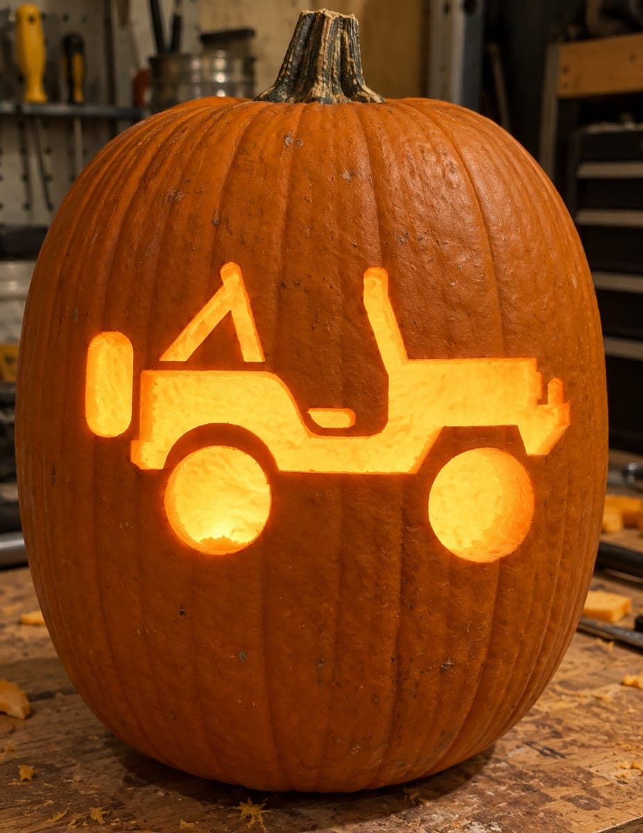Simple Open-Top Jeep Pumpkin