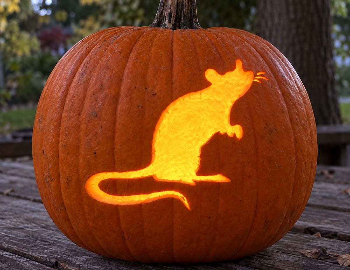Simple Upright Mouse Pumpkin