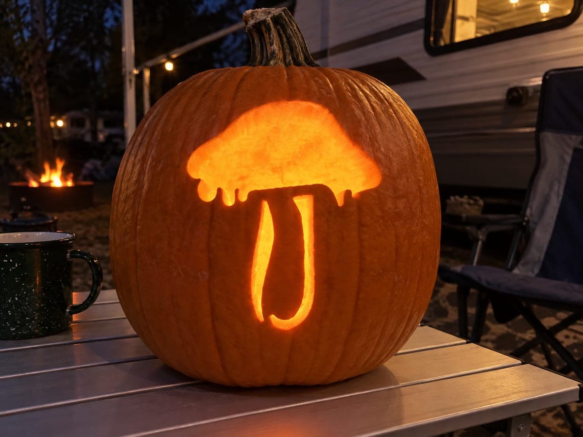 Single Jellyfish With Long Tentacles Pumpkin