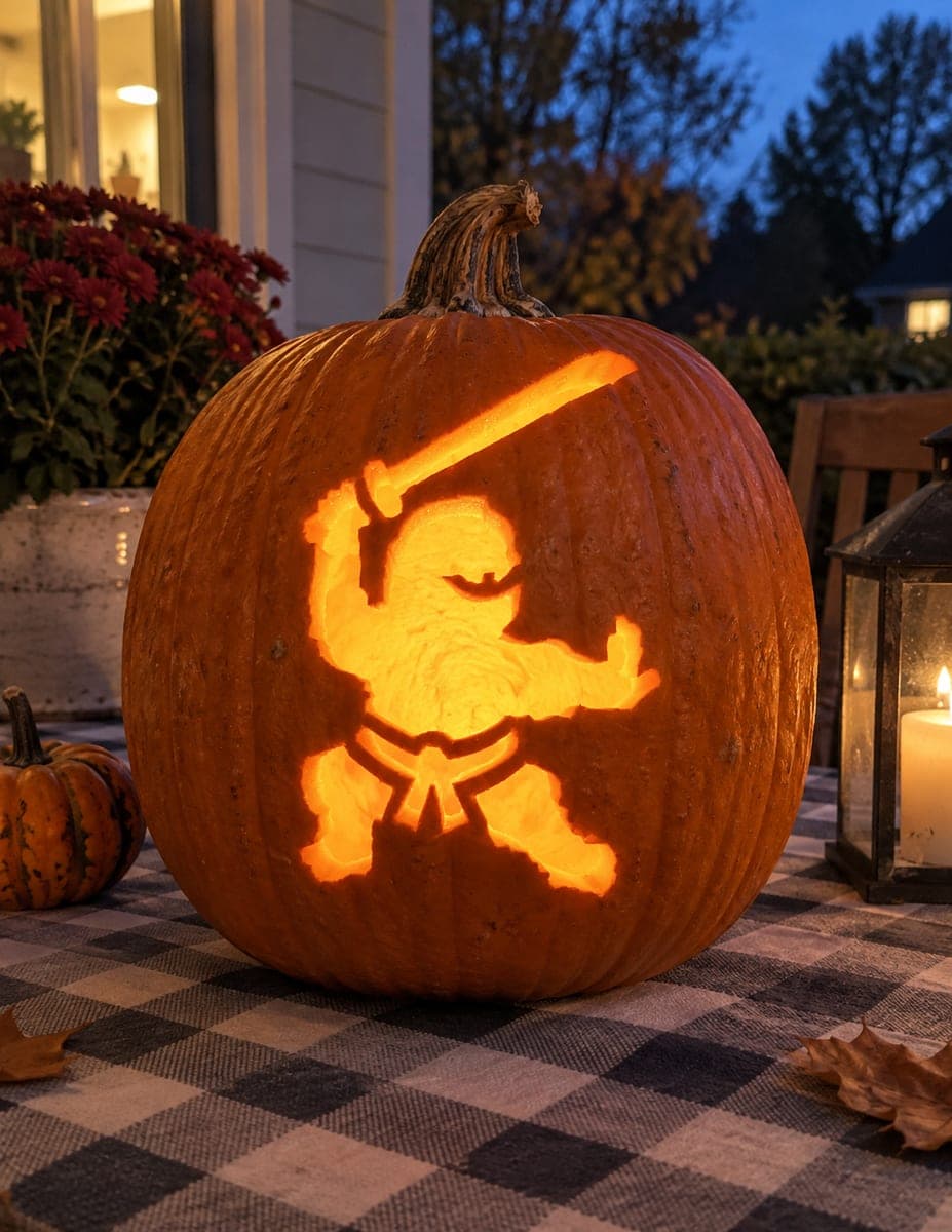 Small Baseball Batter Pumpkin