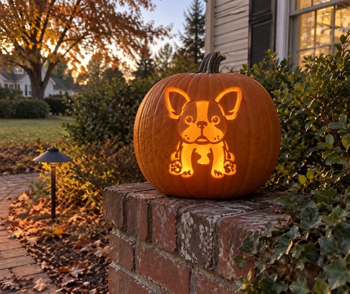 Small French Bulldog Pumpkin