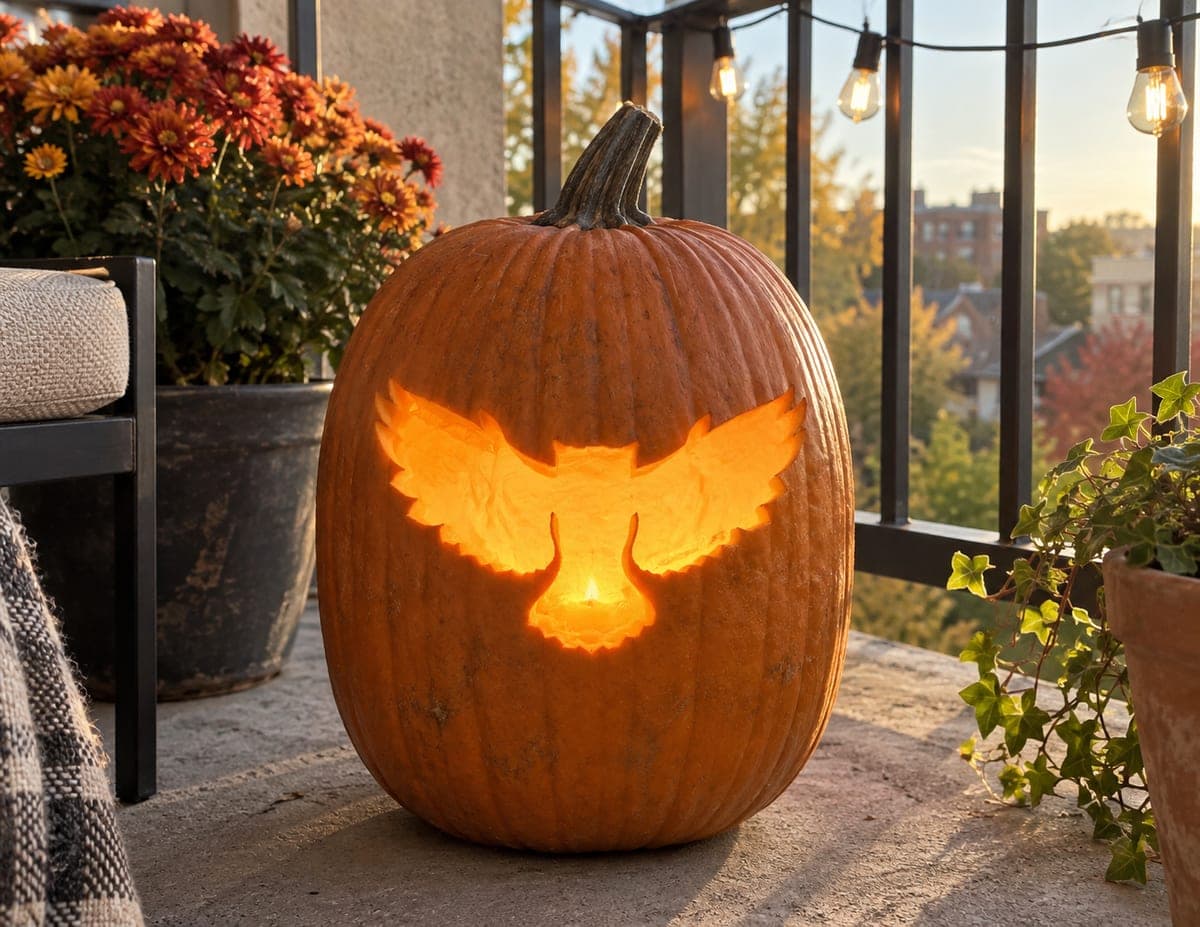 Spread-Wing Bird Pumpkin