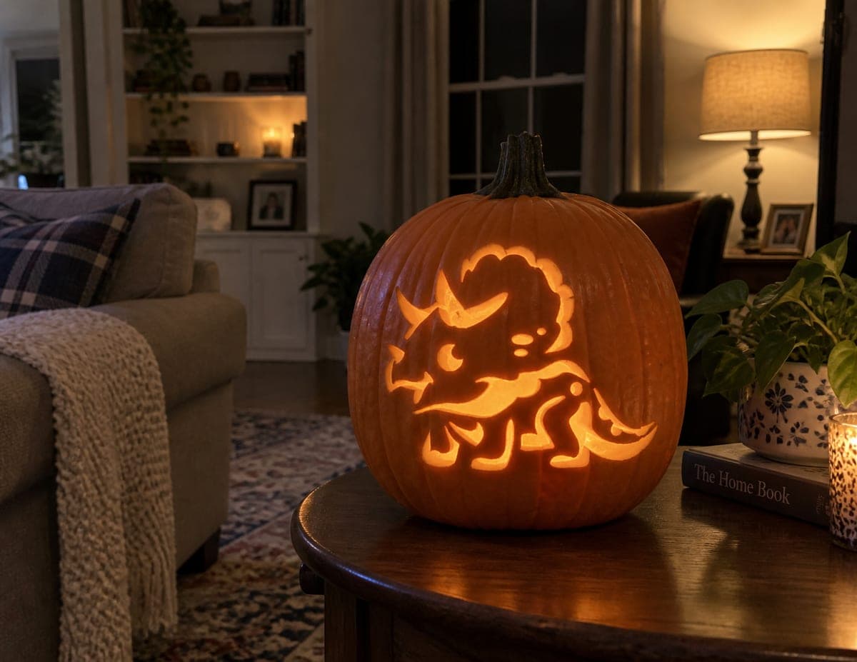 Squat Tentacled Sea Monster Pumpkin