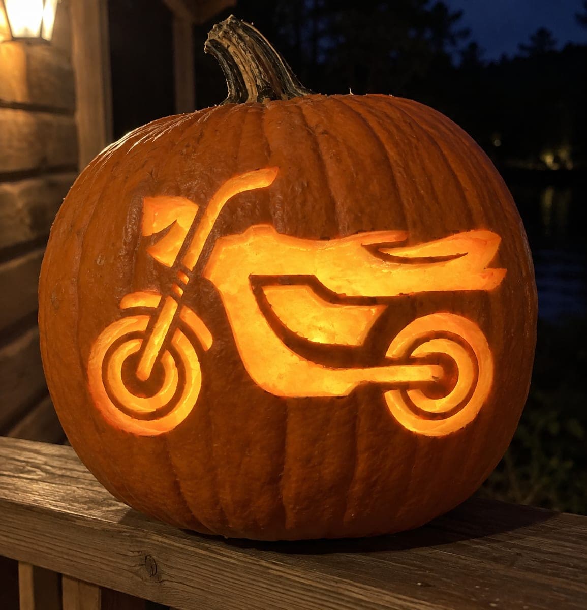 Streamlined Motorcycle Pumpkin