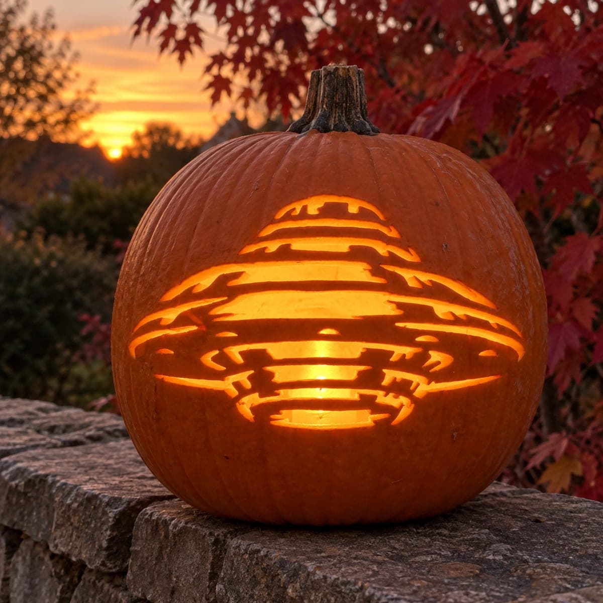 Striped Flying Saucer Pumpkin