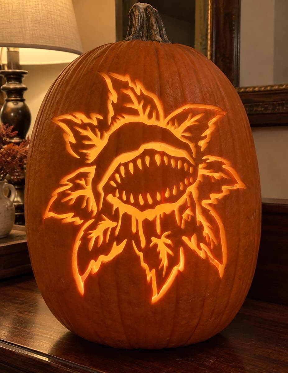 Toothy Monster Flower Pumpkin