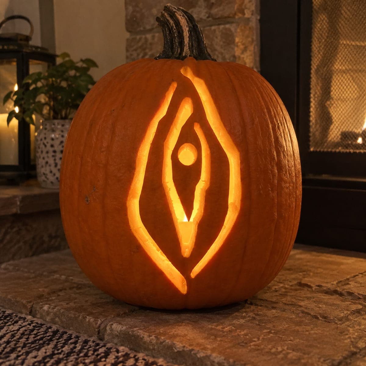 Vertical Reptile Eye Pumpkin