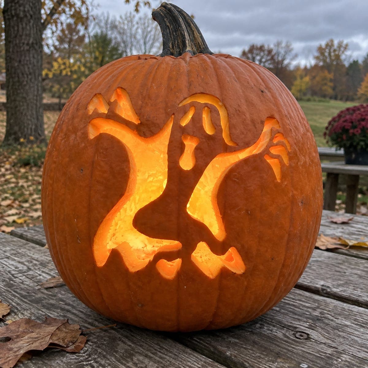Waving Sheet Ghost Pumpkin