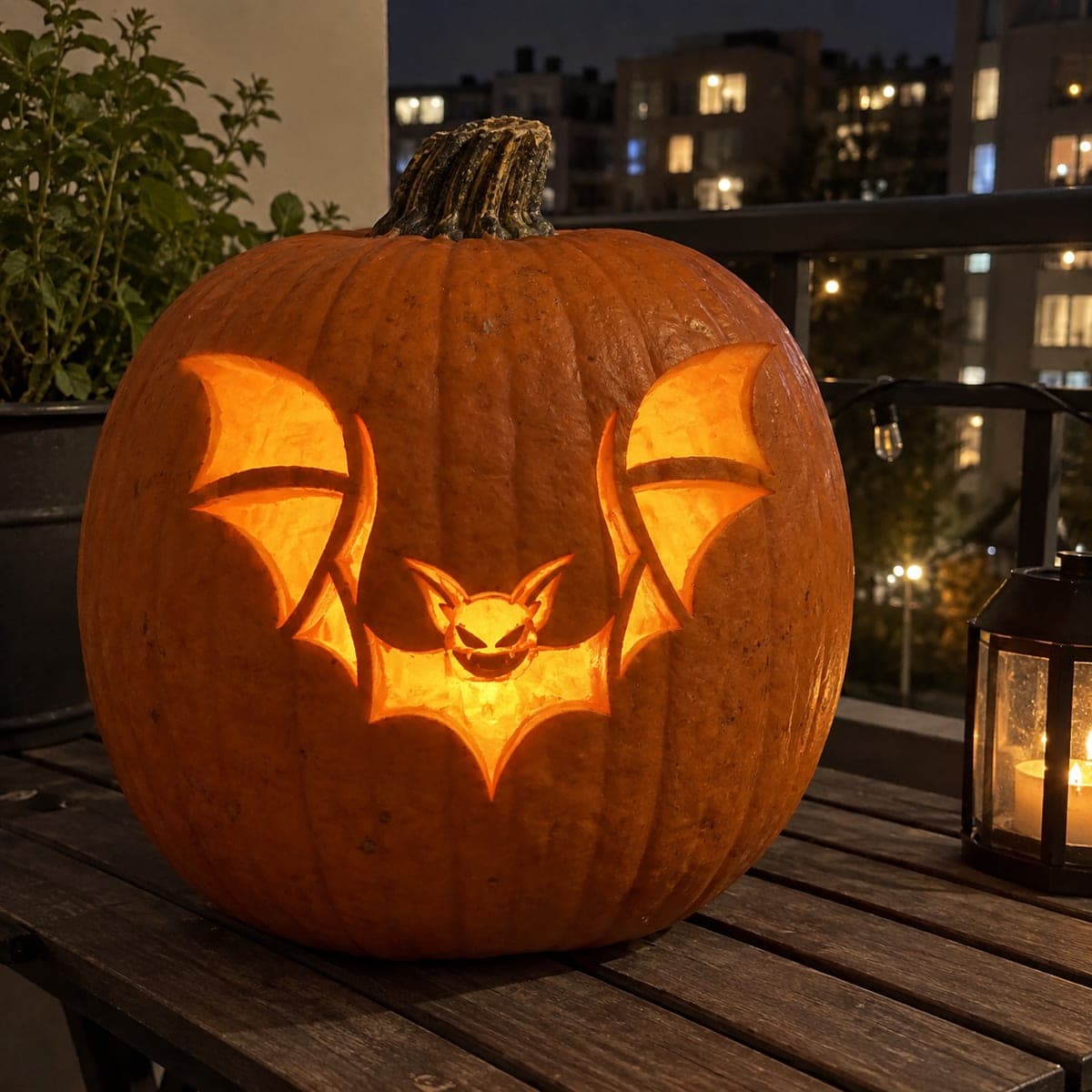 Wide-Wing Vampire Bat Pumpkin