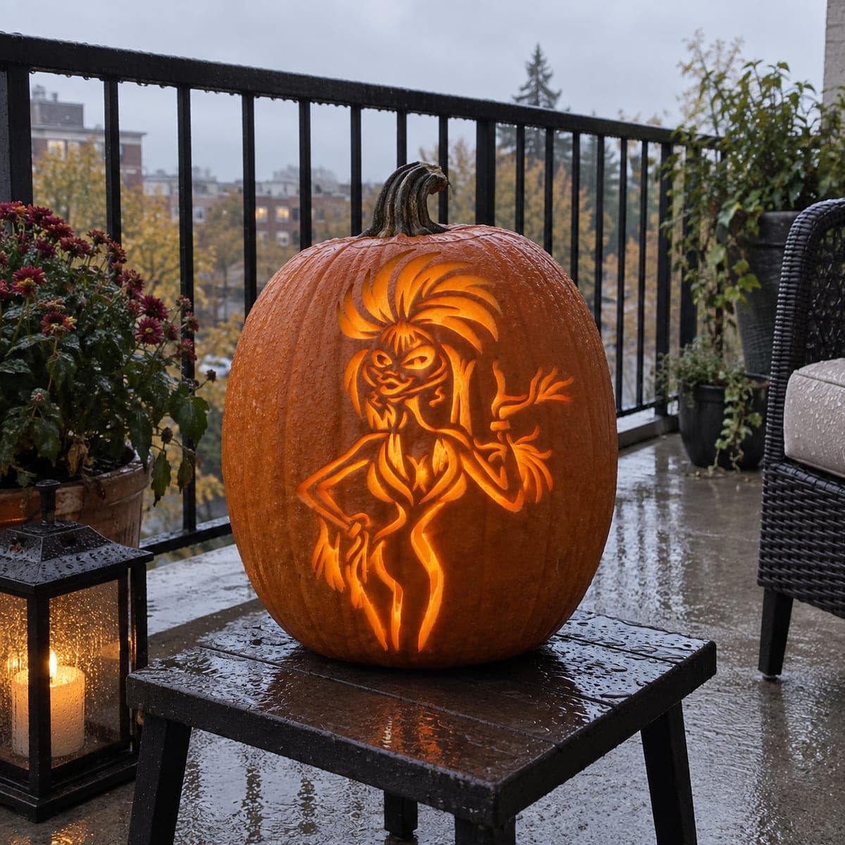 Wild-Haired Spirit With Long Claws Pumpkin