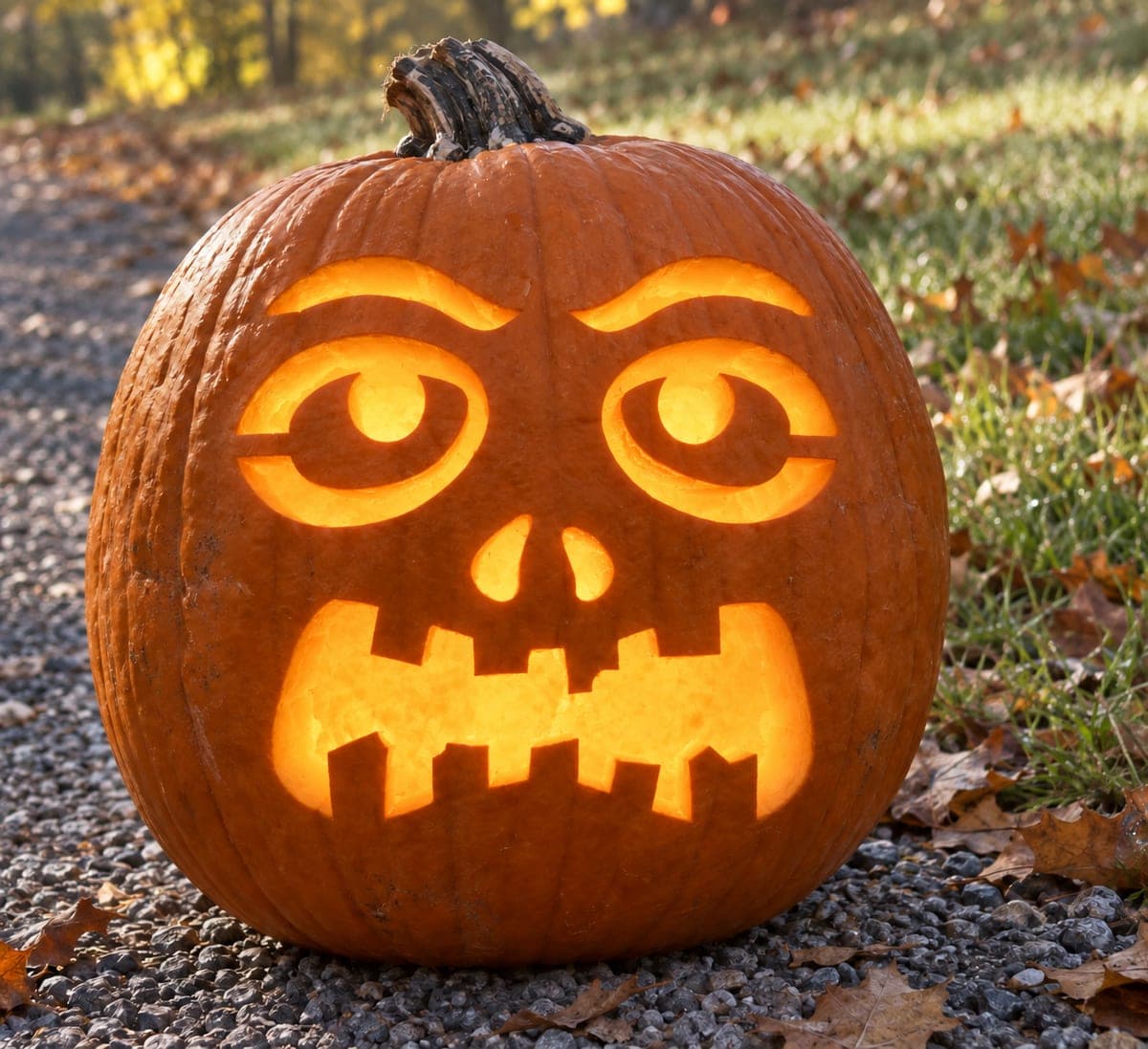 Worried Round-Eyed Block-Tooth Pumpkin