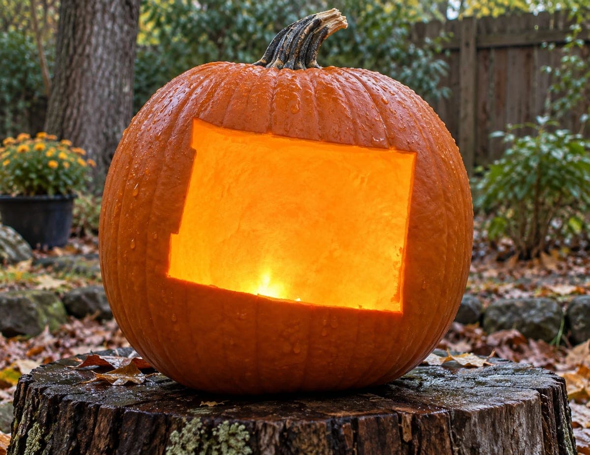 Wyoming Rectangle State Pumpkin