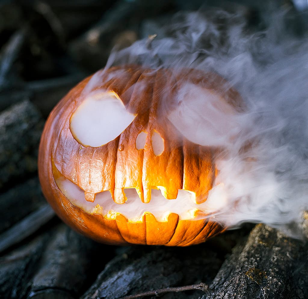Jack Skellington with smoking eyes