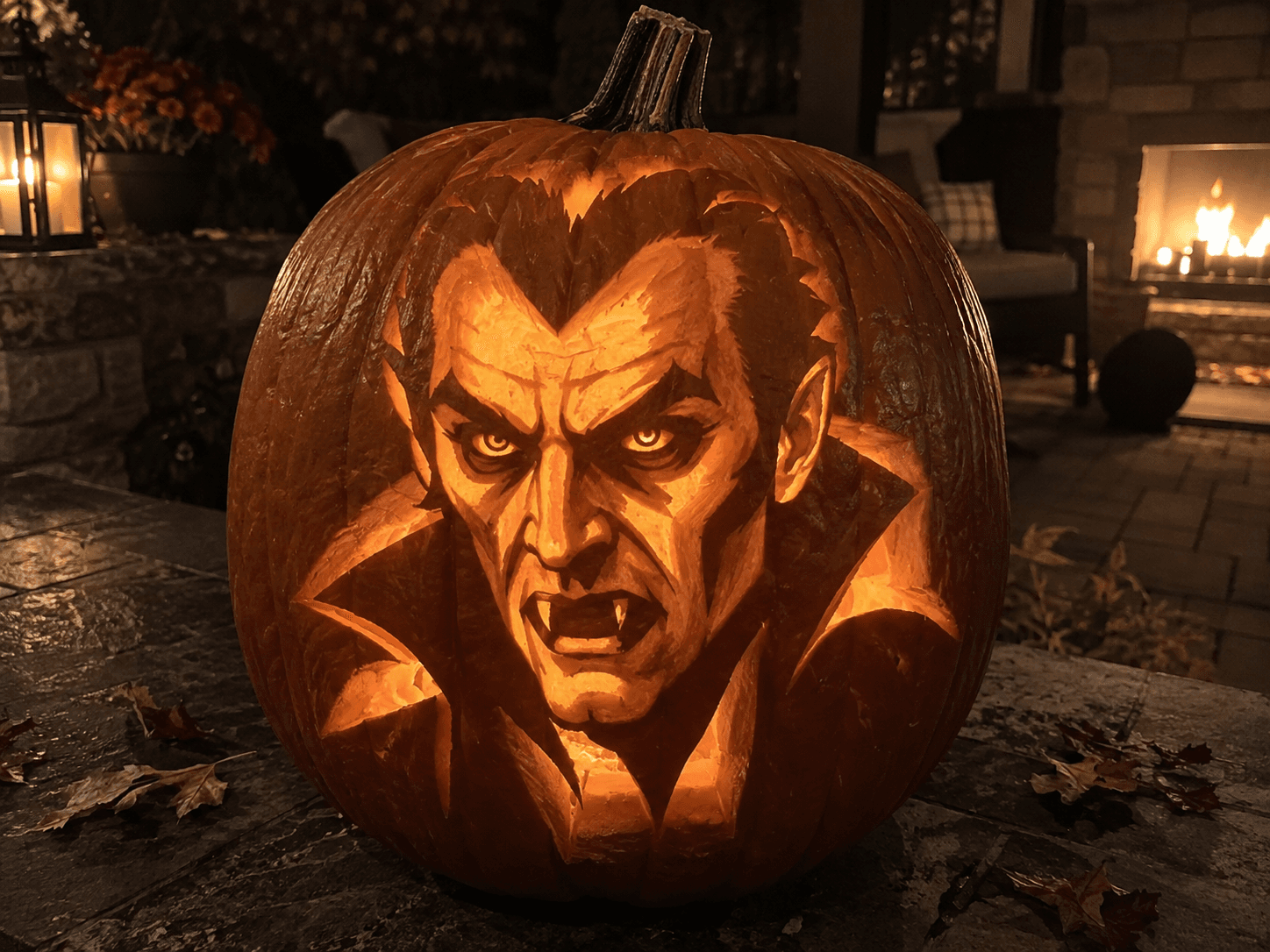 Dracula Portrait Pumpkin