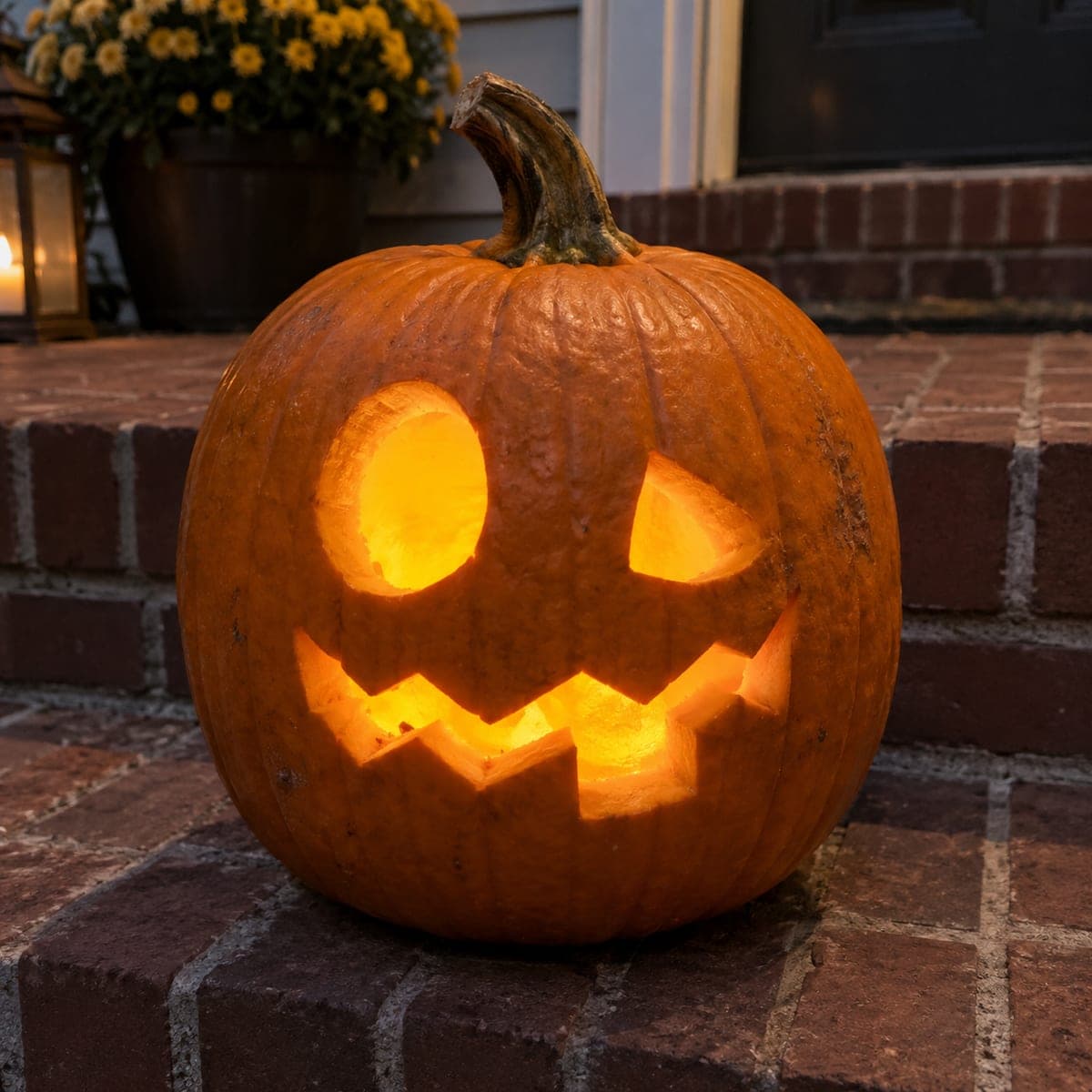 Easy Classic Jack-O-Lantern Face With a Zigzag Grin
