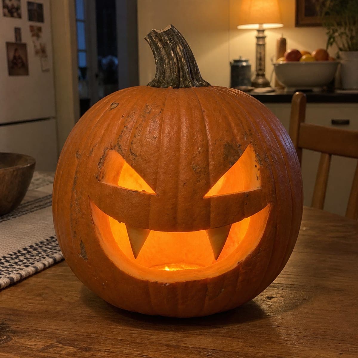 Fanged Grin Classic Jack-O-Lantern Face
