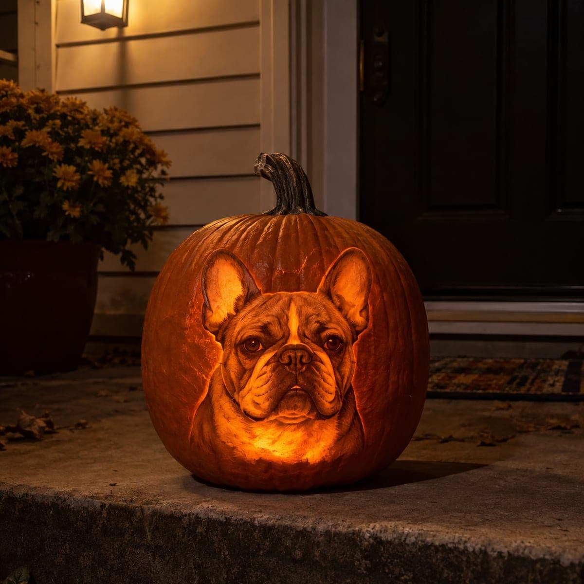 French Bulldog Portrait Jack-O-Lantern