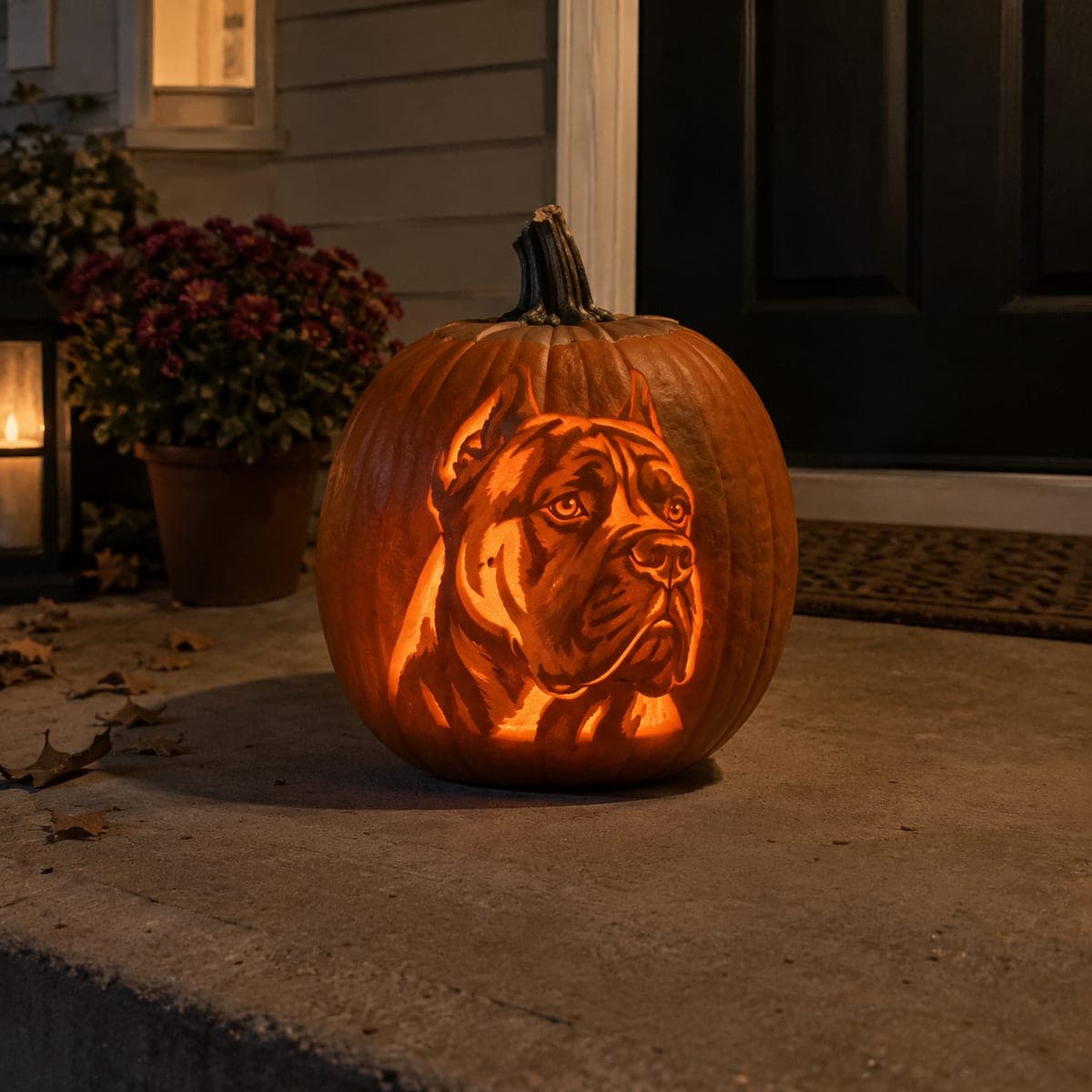 Cane Corso Guard Dog Jack-O-Lantern