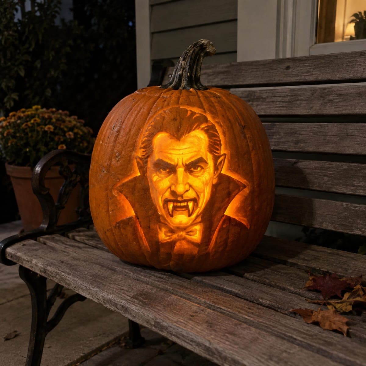Classic Dracula Vampire Jack-O-Lantern Portrait