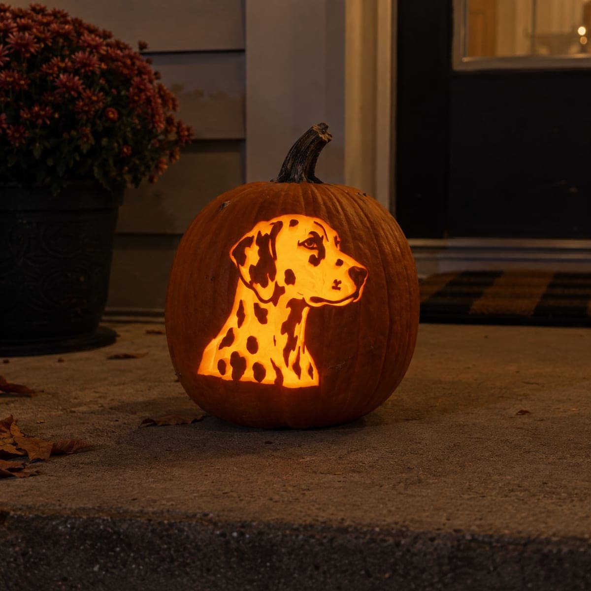 Dalmatian Puppy Cutout Jack-O-Lantern