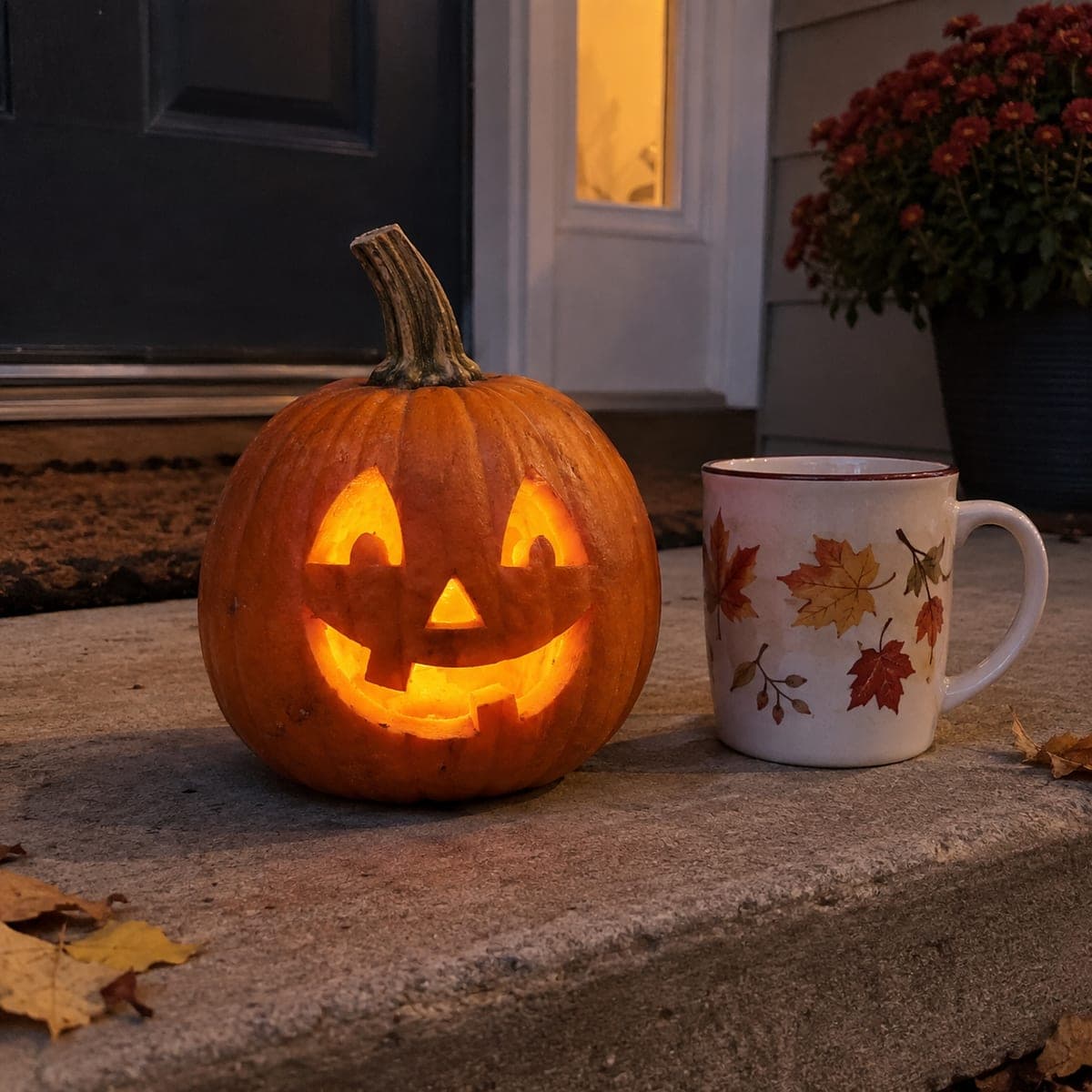 Classic Smiling Jack-O-Lantern for the Front Porch