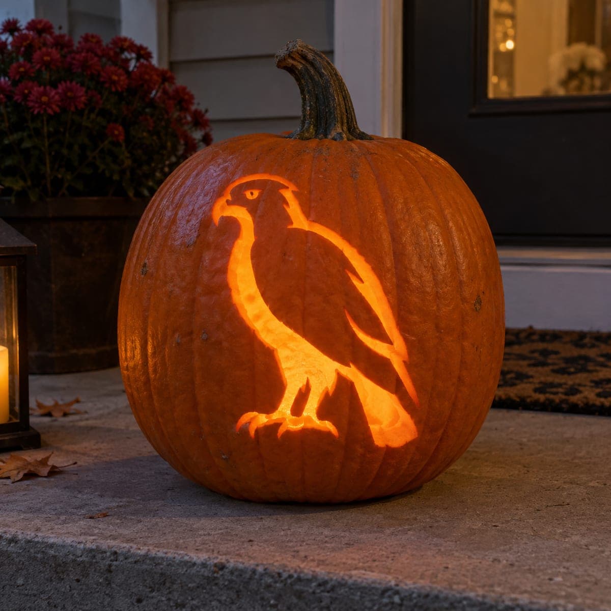Regal Perched Eagle Jack-O-Lantern