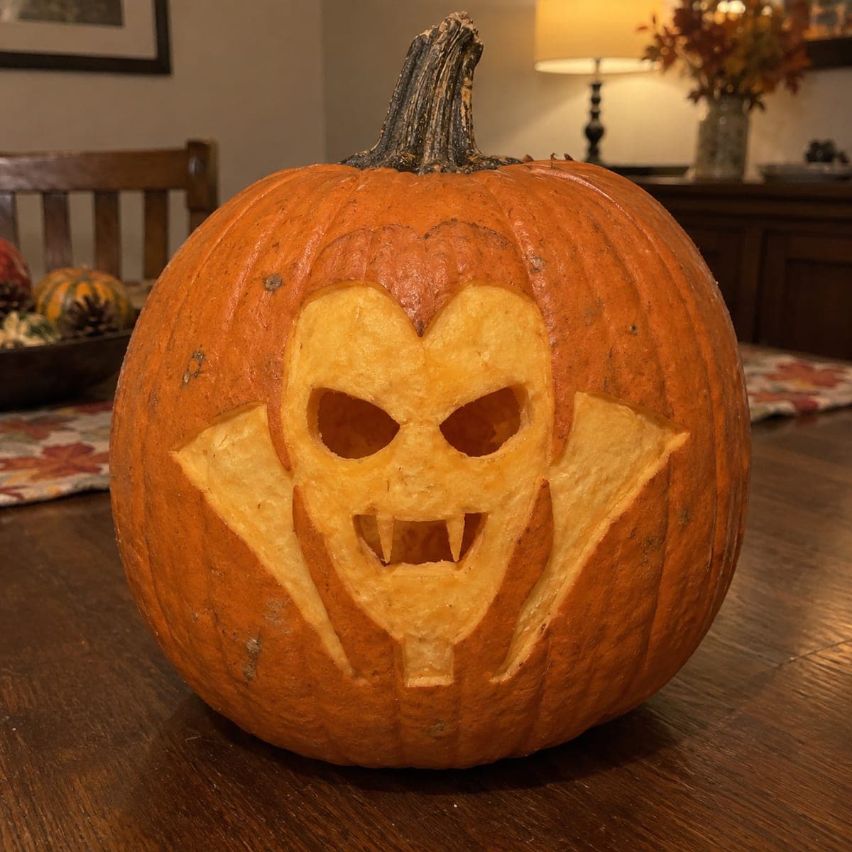 Fanged Vampire Collar Jack-O-Lantern Carving