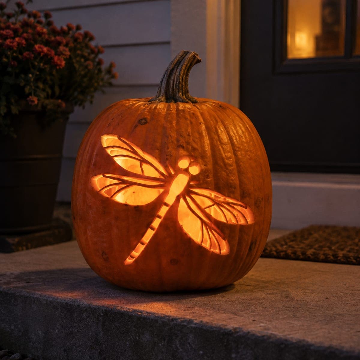 Dragonfly Wings Glowing Pumpkin Carving