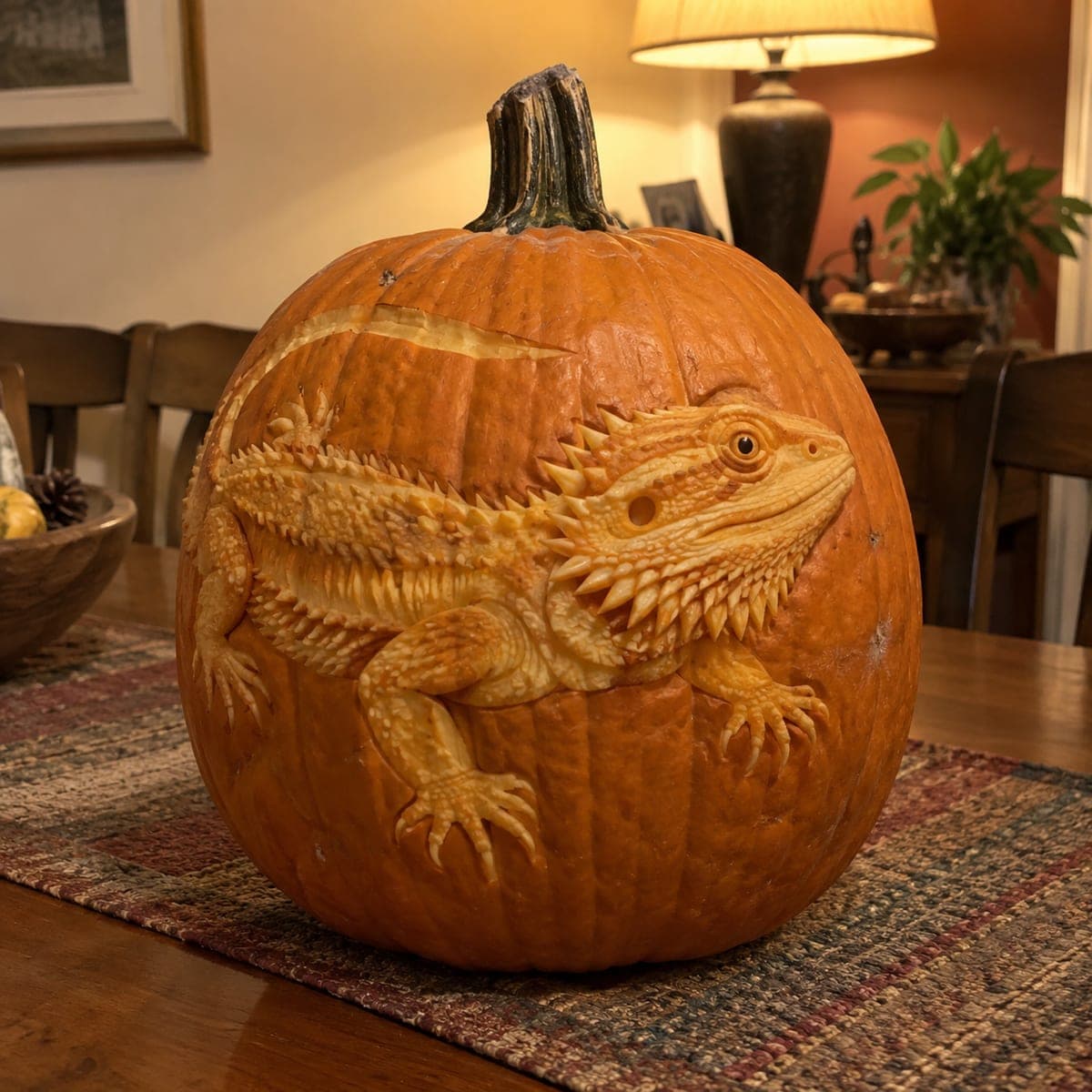 Bearded Dragon Expert Relief Pumpkin Carving