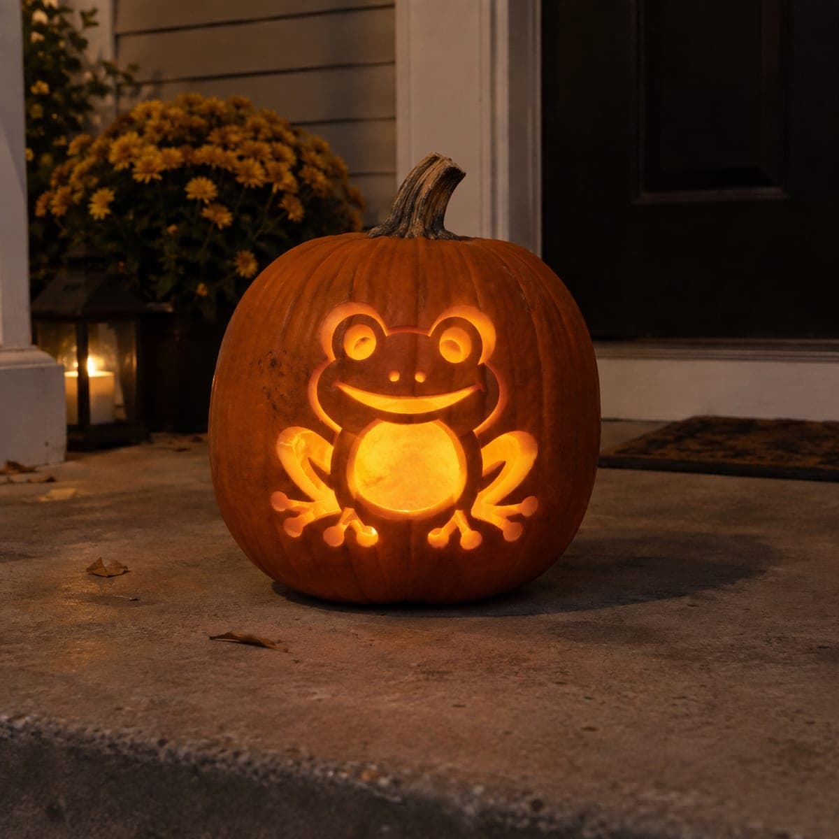 Smiling Frog Jack-O-Lantern for Kids