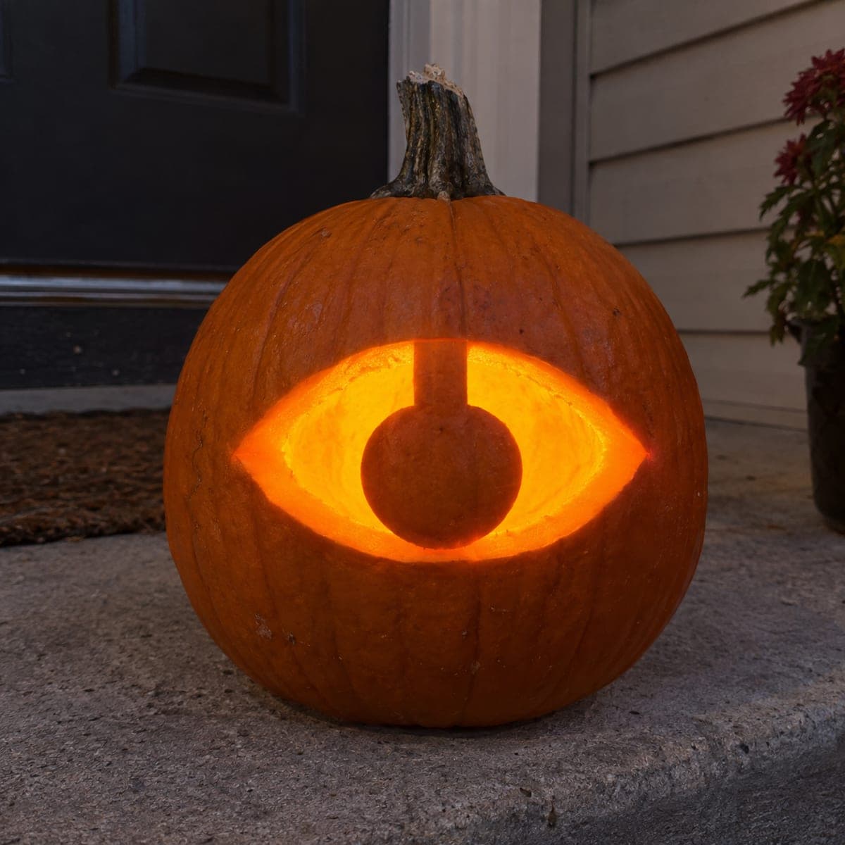 All-Seeing Eye Cutout Pumpkin Design
