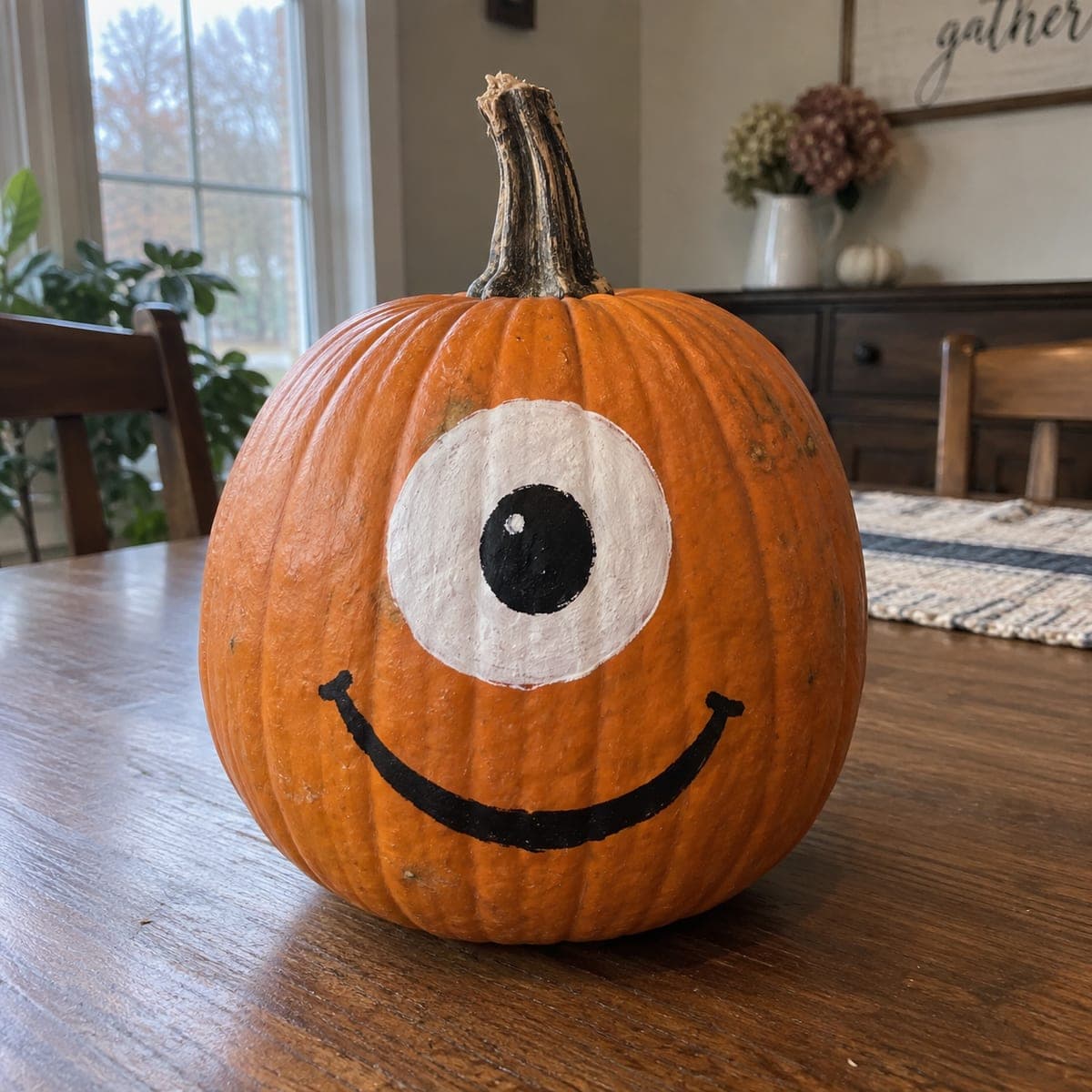 One-Eyed Monster Smile No-Carve Pumpkin