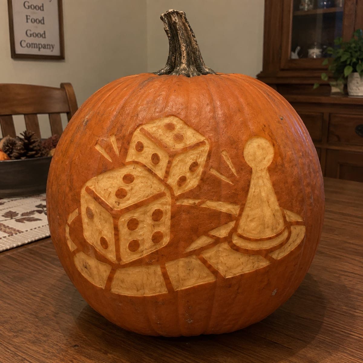 Board Game Night Dice Pumpkin Carving