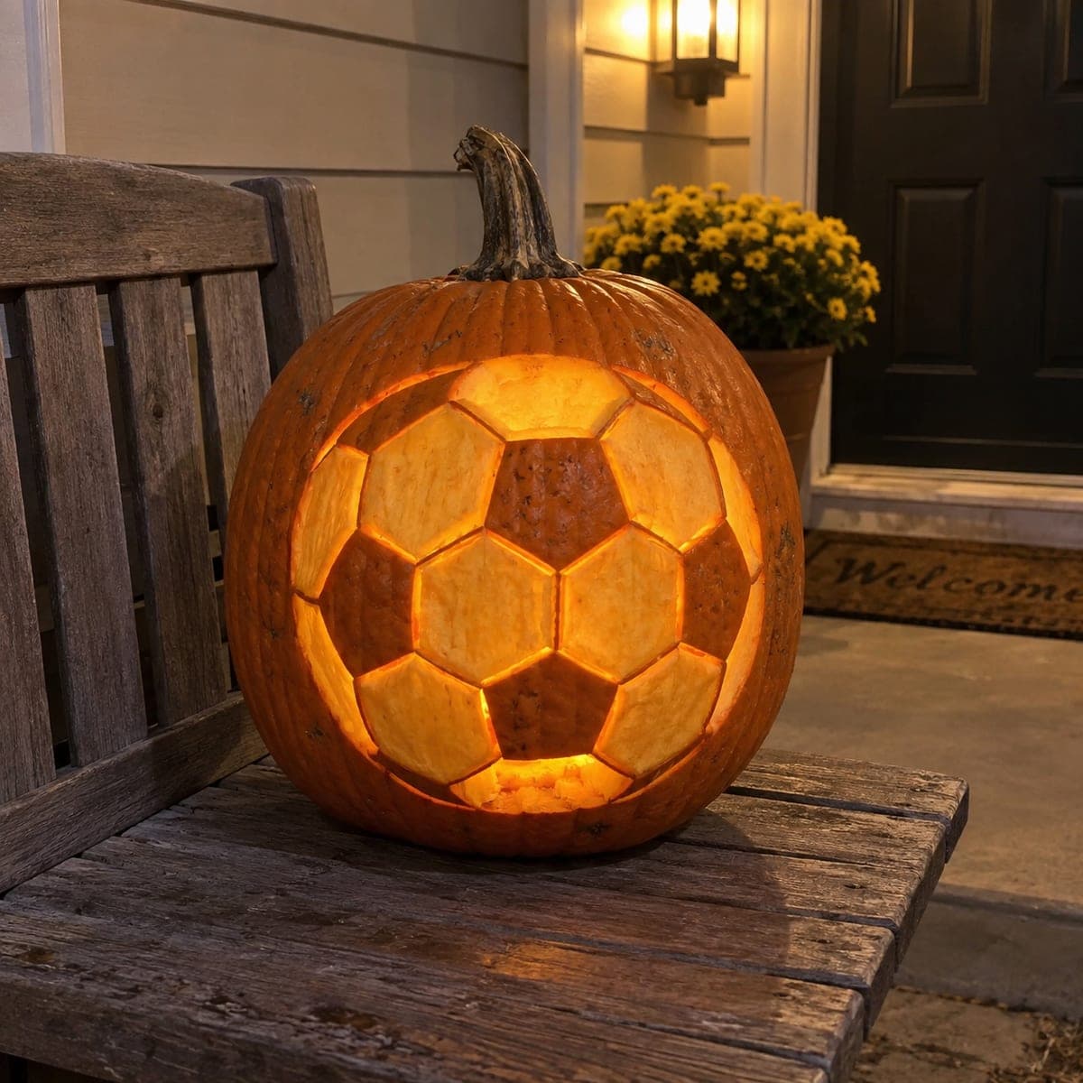 Soccer Ball Jack-O-Lantern for Sports Fans