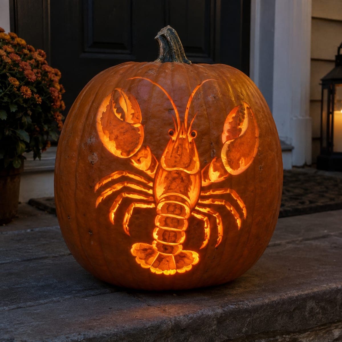 Lobster Jack-O-Lantern With Detailed Claws