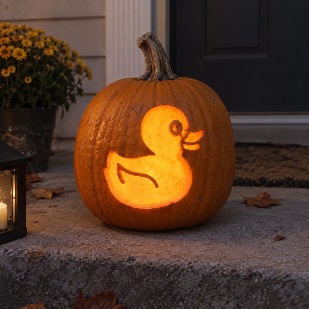 Rubber Duck Jack-O-Lantern for Kids